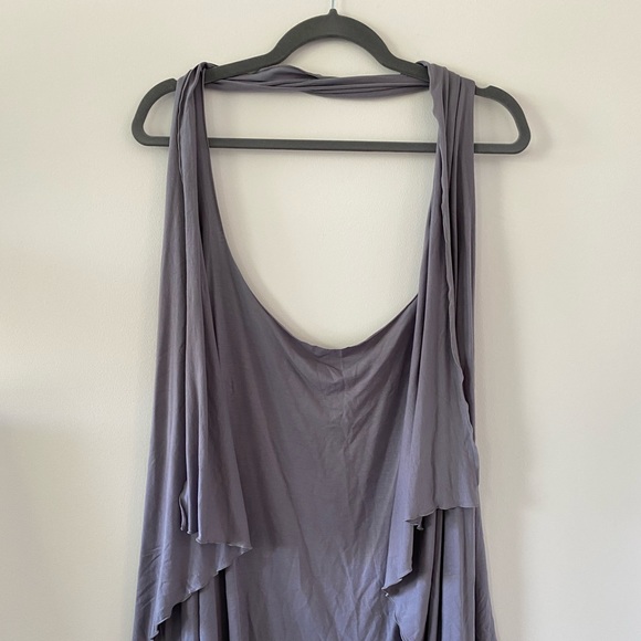 Pretty grey wrap top dress tunic - Picture 3 of 8